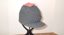 NWT The North Face Gray Visor Beanie Hat Knit Youth Medium
