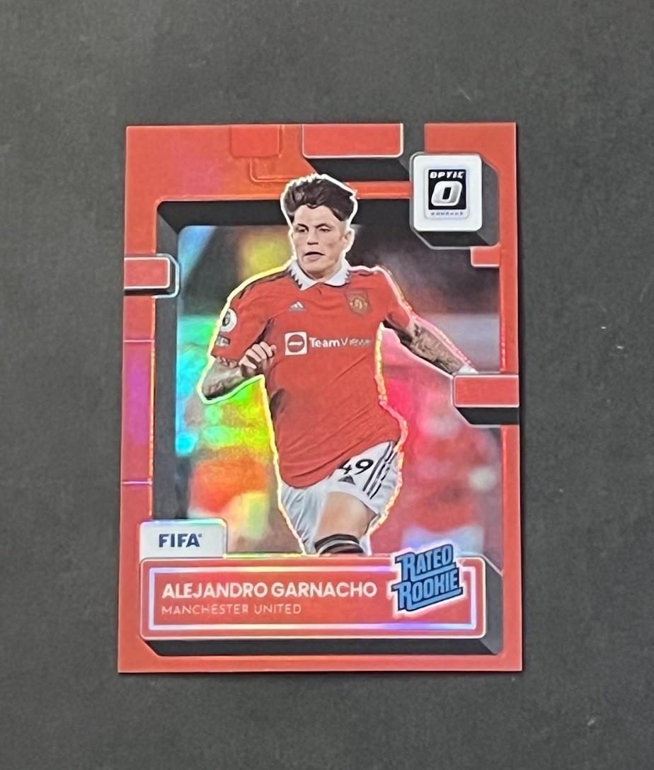2022-23 Panini Donruss Optic FIFA #199 Alejandro Garnacho Red Prizm /165 RC
