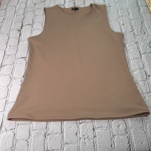 Express Body Contour High Compression Tan Crew Neck Tank Women’s size Large