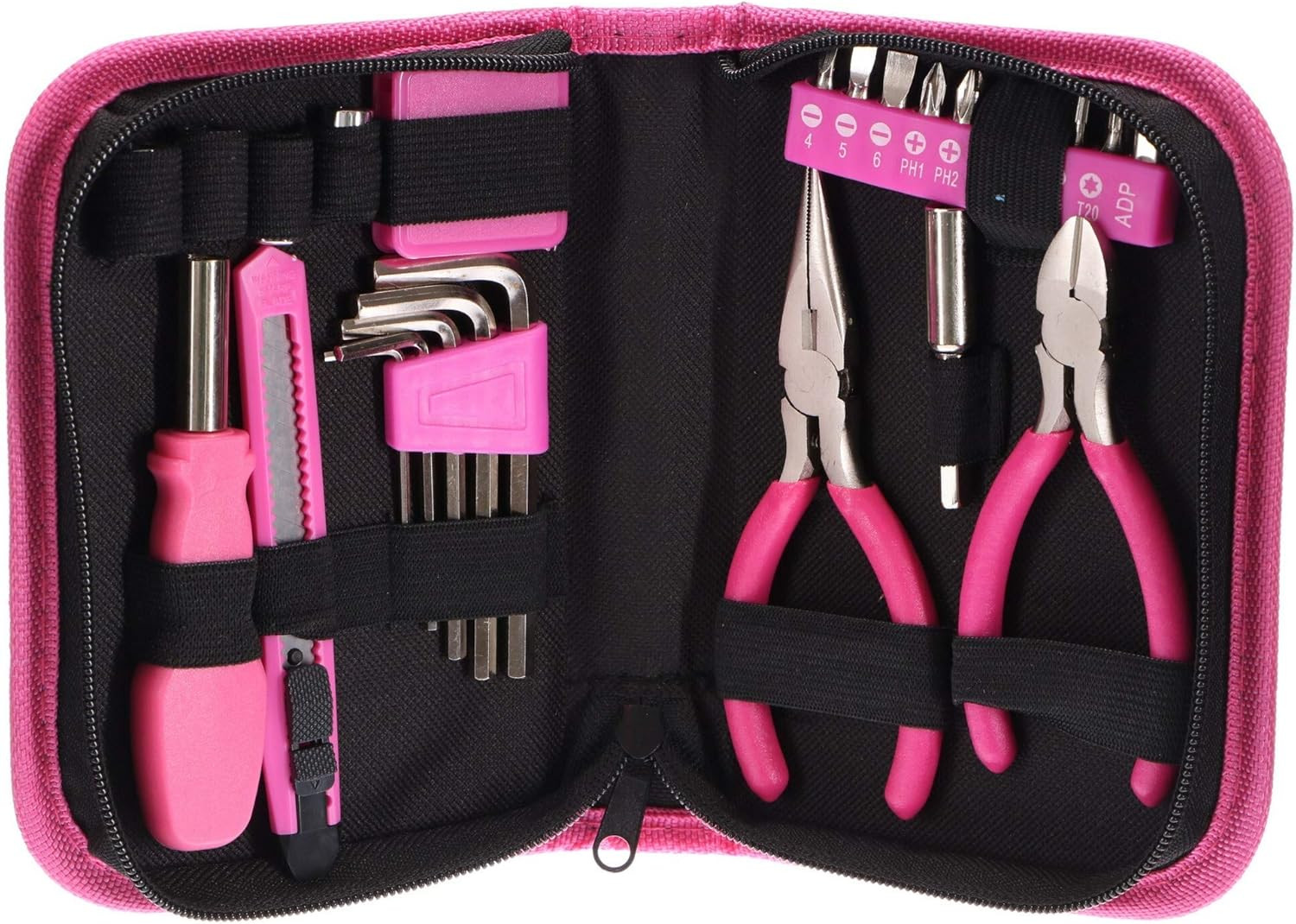 SIXTOL HOME PINK 26 - Kit Attrezzi Casa Donna 26 Pezzi Rosa | Offerta