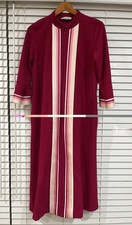 Vintage Vanity Fair Velour House Coat Robe Medium Fuchsia Pink Zip Lounge