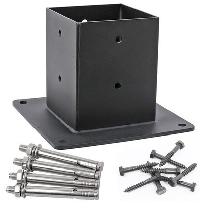 Post Base Anchor 4x4 (3.5x3.5 Actual) 304 Stainless Steel Black Finish
