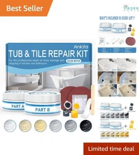 Fiberglass Tub Repair Kit Waterproof Color Match for Shower Sink Bathtub Repair