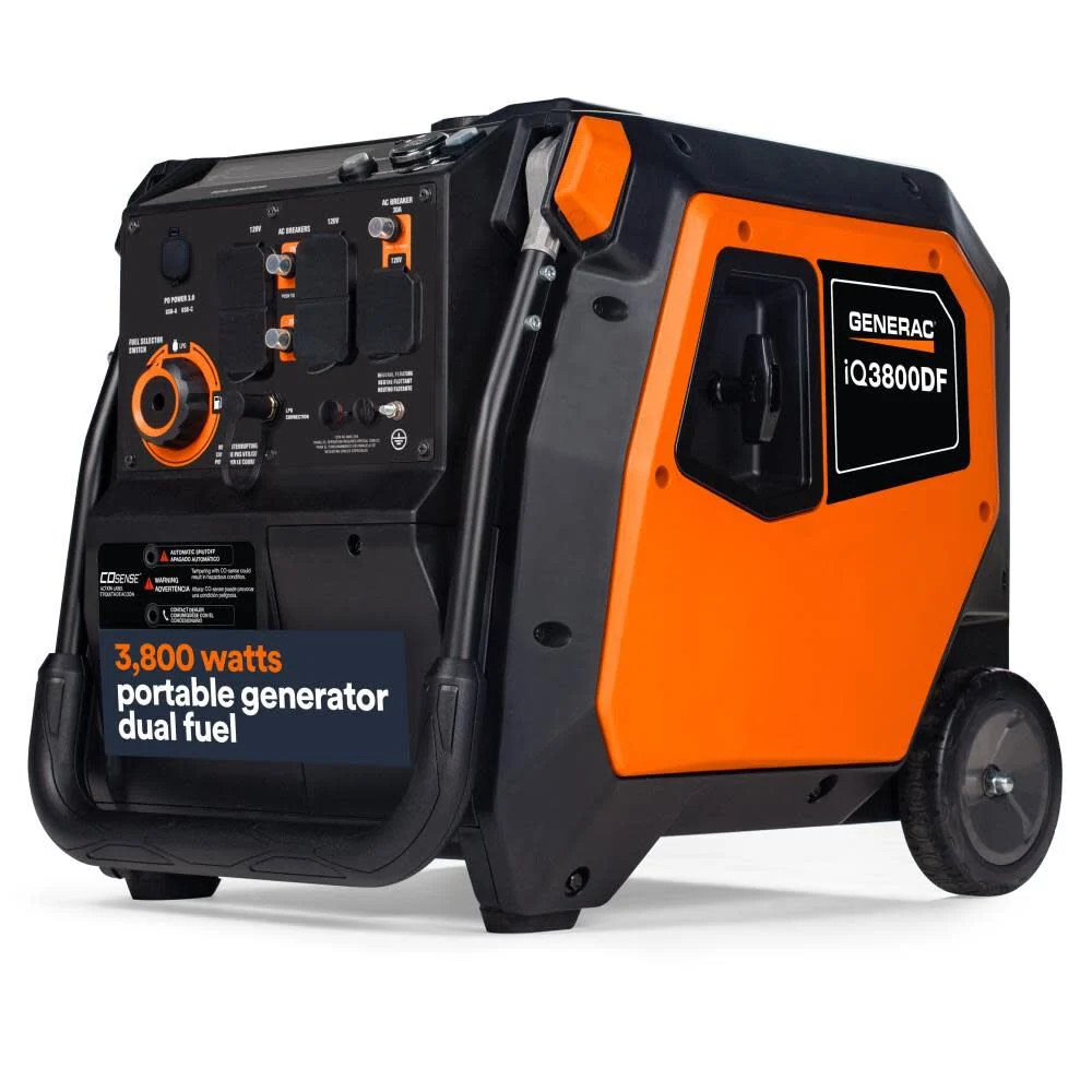 Generac Iq Series 3,800 Watt Dual Fuel 50-State Portable Inverter Generator