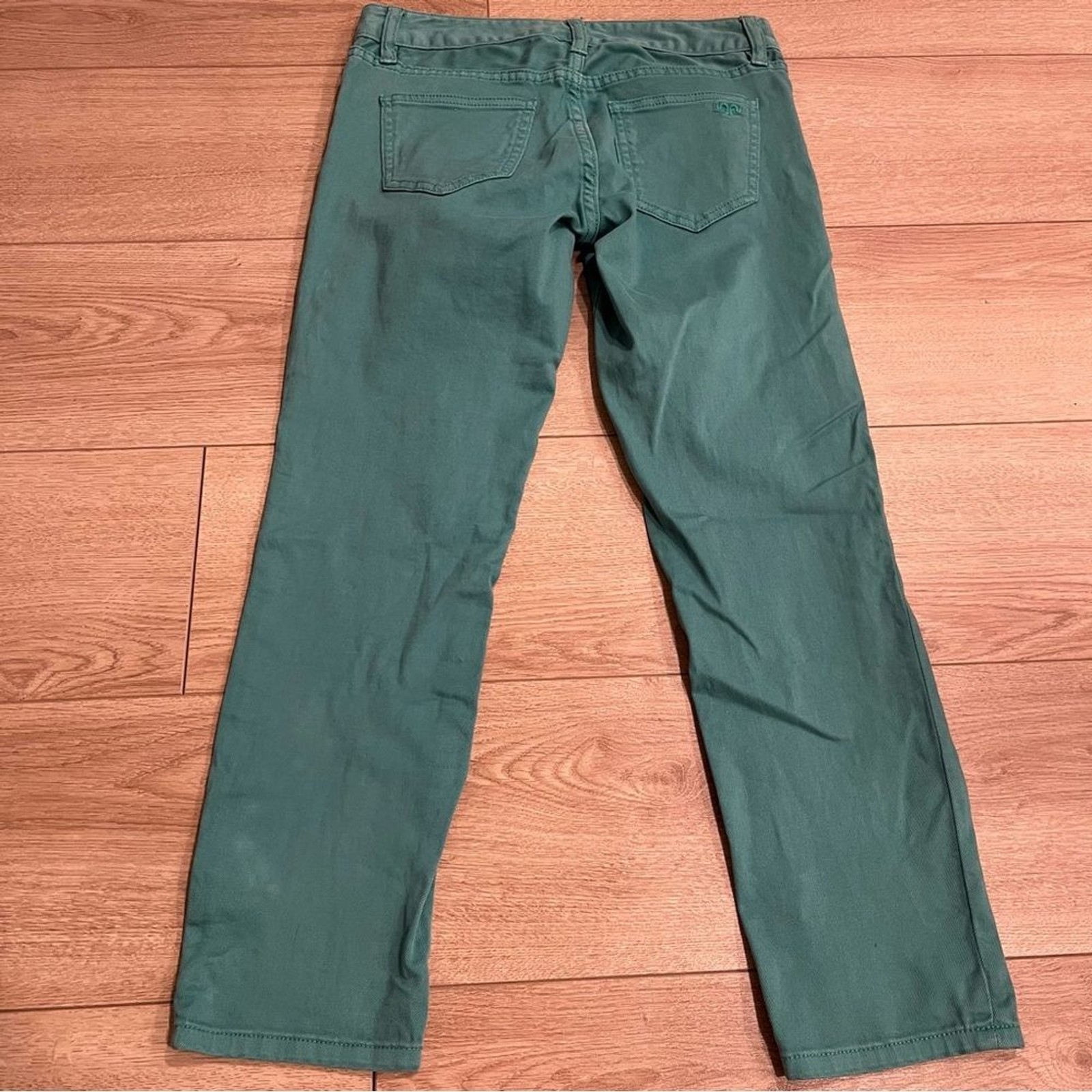 Tory Burch Alexa Cropped Skinny Jean Teal Green Size 27 thumbnail 9