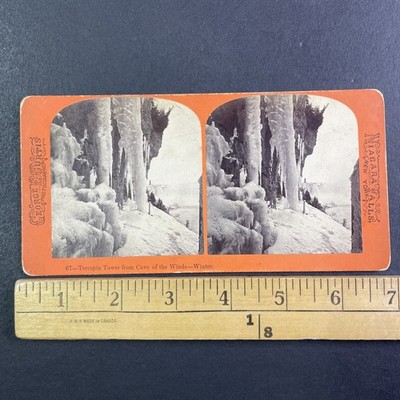 Niagara Falls Winter Stereoview George Curtis 1870s Terrapin Tower New York