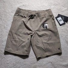 Hurley Boys Khaki 4-Way Stretch Hybrid Shorts Size Small Tan