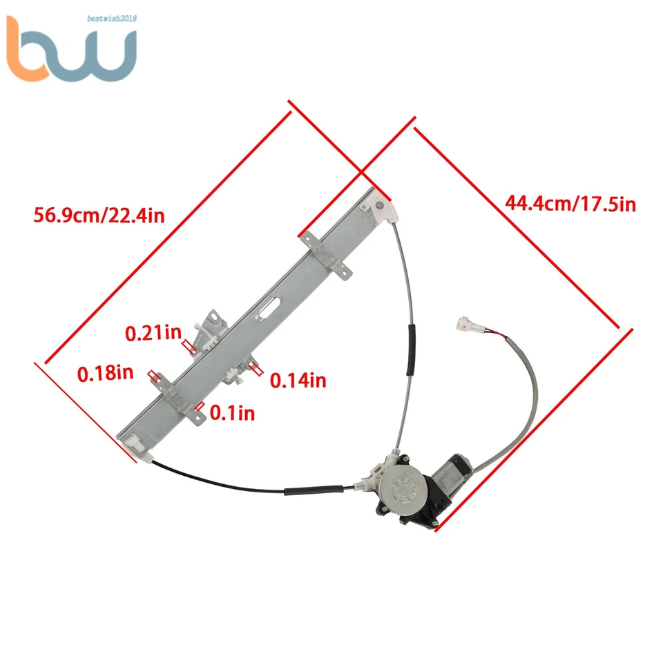 Regulador de janela de energia lateral dianteiro com motor para Suzuki Grand Vitara 1999-05 - Imagem 2 de 4