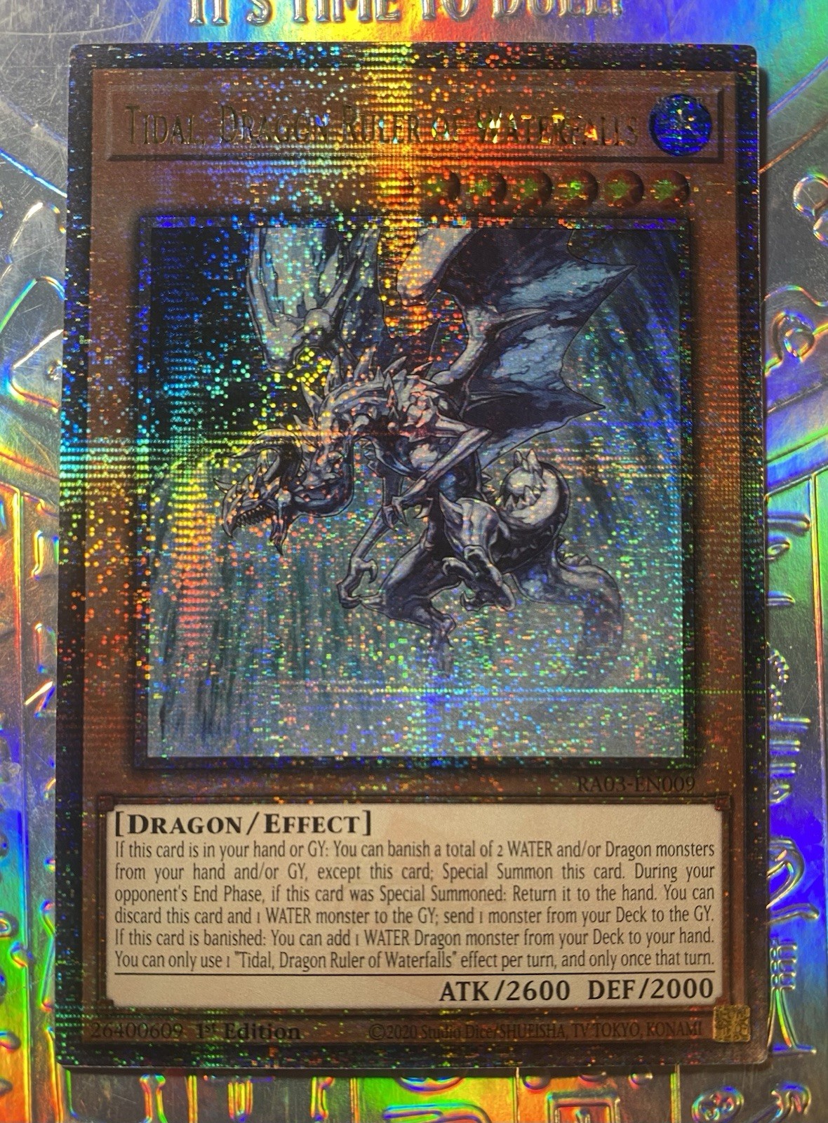 Tidal, Dragon Ruler of Waterfalls Quarter Century Secret Rare RA03-EN009 NM QSCR