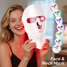New 7 Color LED Facial Mask Face and Neck Photon Skin Whitening Face Care Beauty