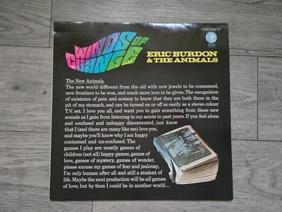 Eric Burdon & The Animals Winds Of Change MGM 2368 113 Vinyl 12  LP 1967