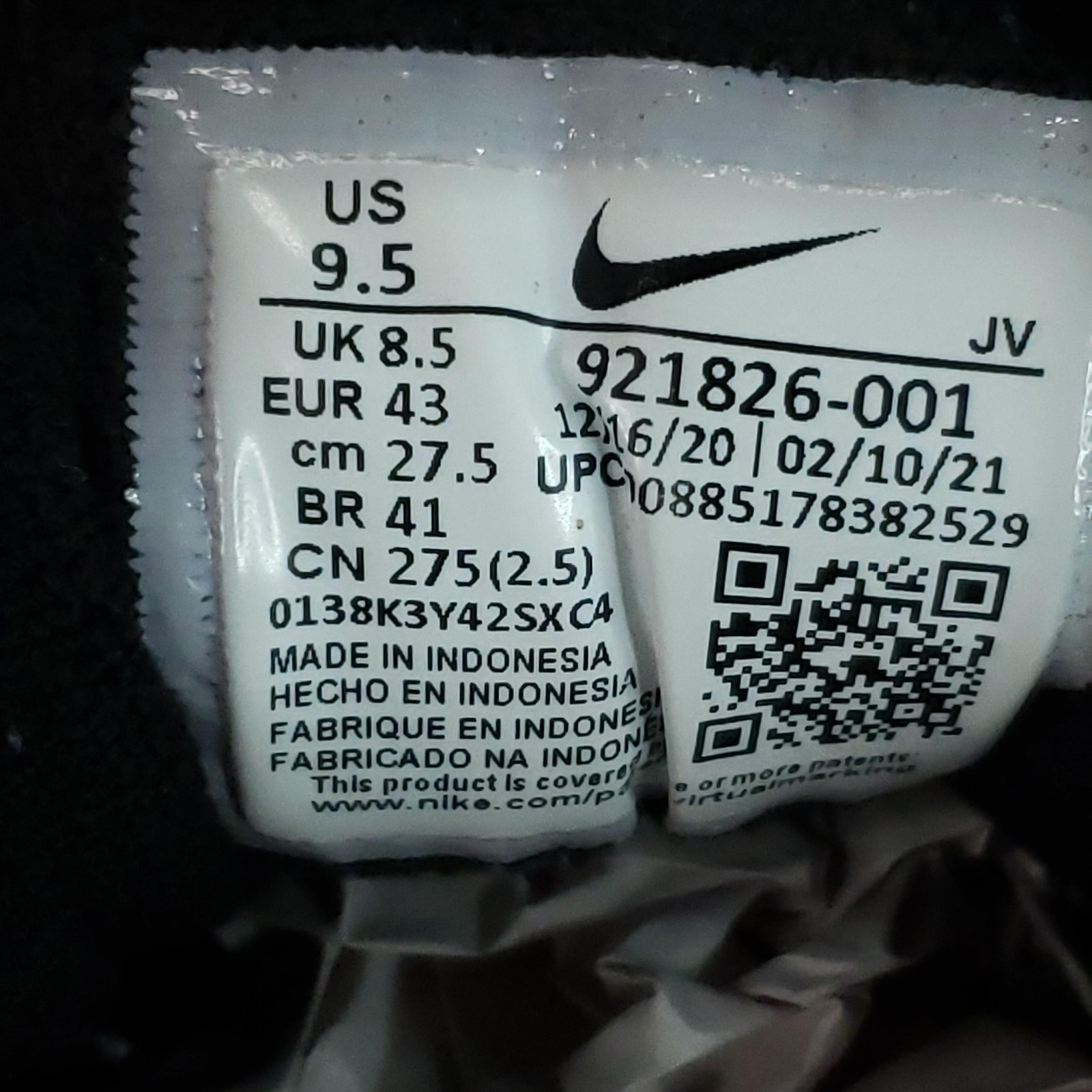 Nike Air Max 97 Shoes Mens Size 9.5 Black Low Top Running Sneakers 921826-001 thumbnail 12