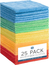 Microfiber Cleaning Cloth, 25 Pack, 11.5" X 11.5"