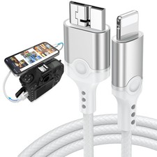 for Lightning to Micro B USB 3.0 Camera Adapter Cable MFi Certified for iPhon...