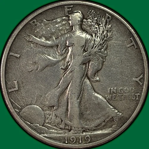 1919-S Walking Liberty Half Dollar Choice Very Fine VF+/XF Coin #33876