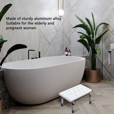 Shower Chair Aluminum Alloy Non Slip Drainage Holes Bathroom Chair Stool For