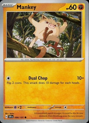 Mankey SSP SV08: Surging Sparks #098/191 Common NM