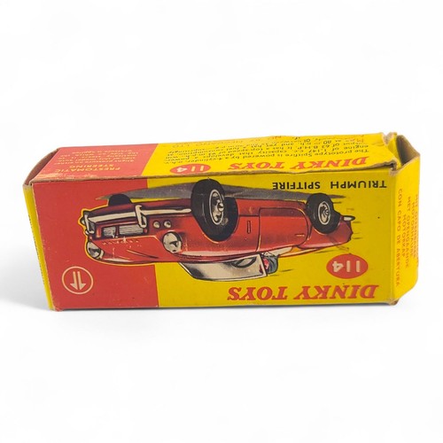 1963-1971 Dinky Toys Triumph Spitfire #114 Vintage Diecast Toy Car with Box - Picture 3 of 12