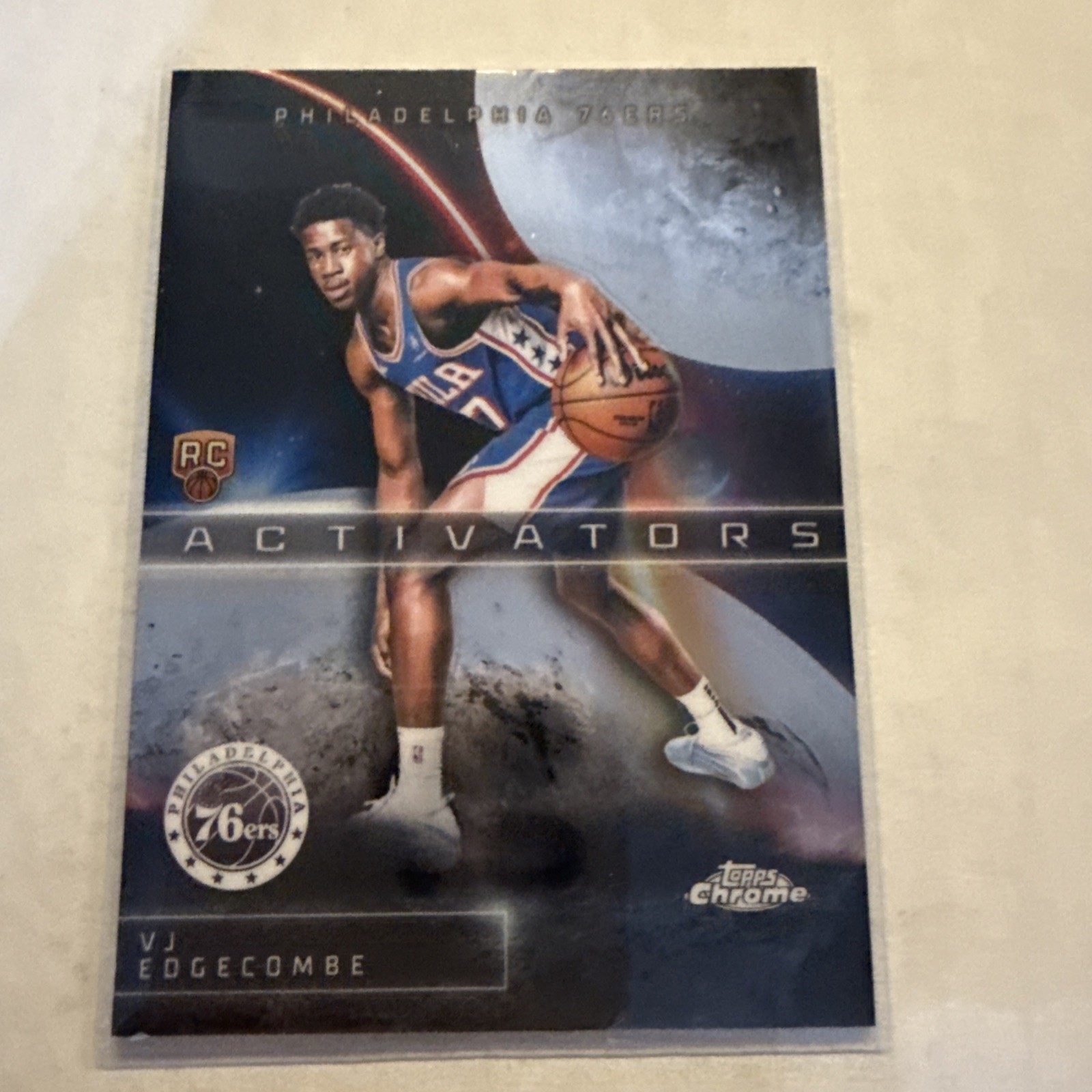 2025-26 Topps Chrome Basketball VJ Edgecombe RC Activators Insert #AC-13 76ers