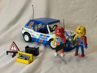 Vintage Playmobil 3753 Blue Rally Car 100% Complete with All Accessories