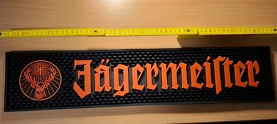 Jägermeister Barmatte Abtropfmatte 59x13 cm Bar Spill Mat Logo orange