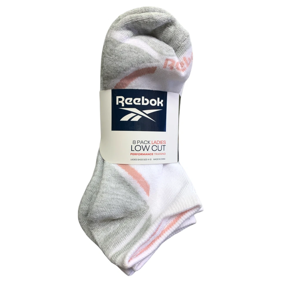 Calcetines de entrenamiento de rendimiento Reebok elásticos suaves corte bajo para dama, paquete de 8 Foto 3 de 3