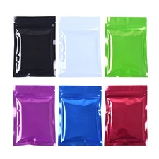 100/200pcs Resealable Smell Proof Bags Ziplock Food Storage Bag Foil Mylar Pouch