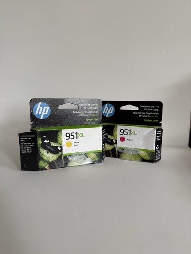 NEW Genuine HP 951XL CN047AN Magenta and Yellow Ink Cartridges 2024/2025