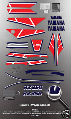 Decals Stickers Automotive Yamaha Rz350 Tank Fairing Cover Complete Decal Kit
