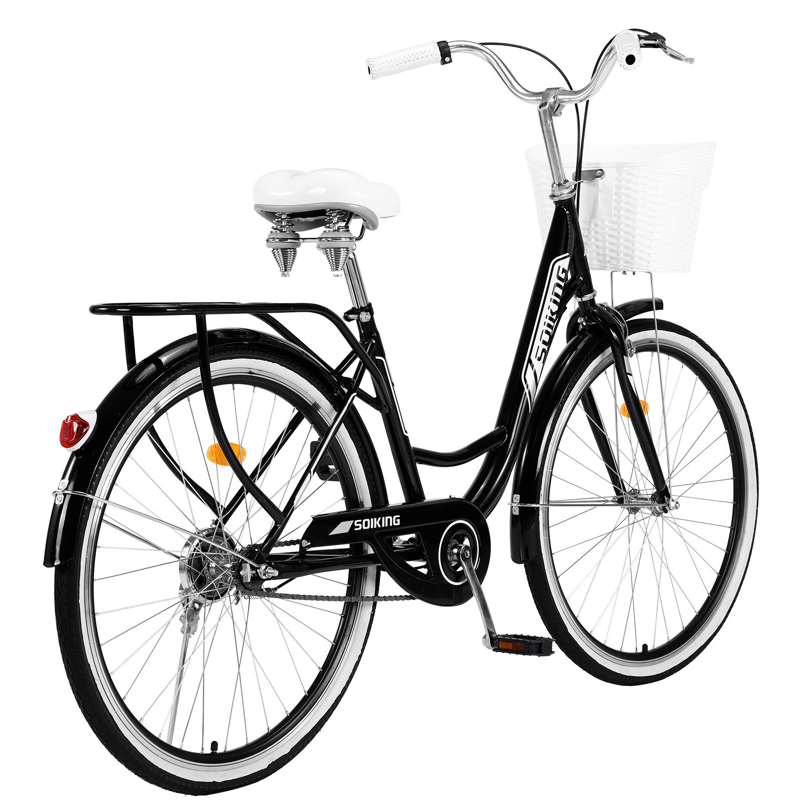 26-Inch Womens Comfort Bikes Beach-Cruiser Bike Single Speed Bicycle Comfortable