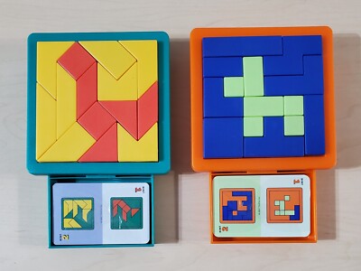 Set of Both Vintage Shape by Shape Thinkfun Binary Arts 2003 Logic Puzzle Games