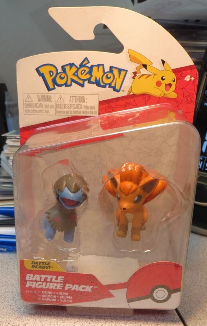 Pokemon Battle Figure Pack Deino Vulpix 2 Pack Jazwares 2022