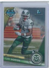 TORY HORTON 2023 BOWMAN UNIVERSITY CHROME RC COLORADO STATE RAMS #73 1ST BOWMAN