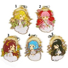 Puella Magi Madoka Magica Anime Figure Rubber Strap Charm Keychain Wedding Dress
