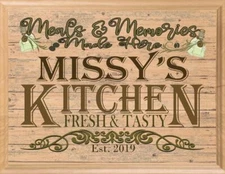 PERSONALIZED Kitchen Sign With Name for Great Cooks Mom Dad Grandma Grandpa