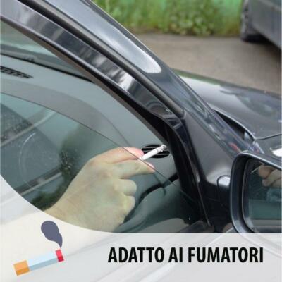 Deflettori Aria Anteriori Per Opel Meriva B 2010-2015 (5 Porte) - Paravento Parapioggia In PMMA, Kit 2 Pezzi Con Guanti - 2