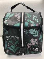VLM Growing Life Lunch Bag Multicolor Floral Womens Insulated Zip Waterproof