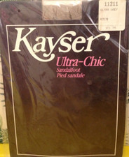 Vintage Pantyhose Kayser Ultra Chic Sandalfoot Ultra Grey Small B006C