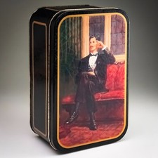 Vintage Marks & Spencer Port Empty Tin Gentleman Illustration Drinks Memorabilia