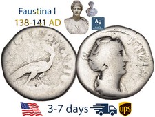 Ancient Roman Empire Coin Silver Faustina 1 138 141 AD Wife ANTONINUS PIUS#20970