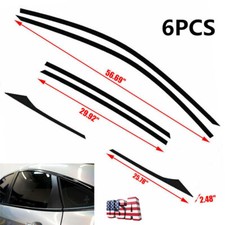 6pcs Car Glossy Black Chrome Blackout Window Trims For Honda Accord 18-20 6pcs Car Glossy Black Chrome Blackout Window Trims For Honda Accord 18-20