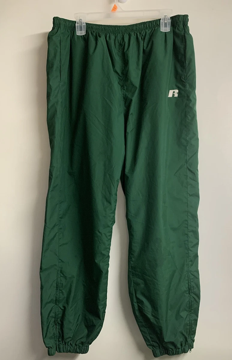 Vintage RUSSELL ATHLETIC Water Resistant Lined Pants Size 3XL Windbreaker  Green