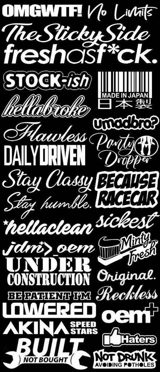 Built Not Bought Vinyl Decal Sticker – 2 Pack, 4 Inches, Black, No Background For Cars, Laptops, Windows – JDM, Euro, Drift Racing Style - View #8