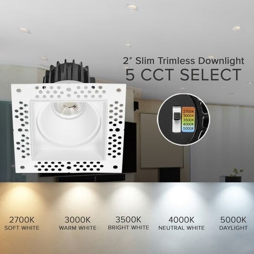 Maxxima 2” Trimless 5CCT Recessed Downlight LED 2 Inch White MRL-S20855S - Picture 7 of 9