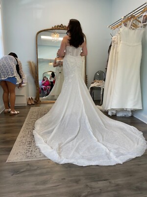 ESSENCE OF AUSTRALIA DRAMATIC SPARKLING FIT-AND-FLARE WEDDING DRESS (BNWT)  | eBay