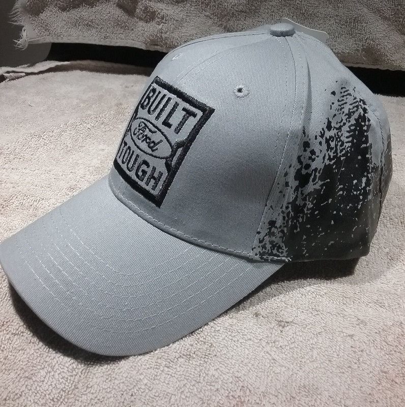 Built Ford Tough Gray Baseball Cap Adjustable Strap - Brand New