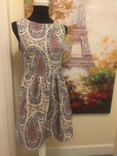ASOS PAISLEY QUILTED DRESS SIZE 12