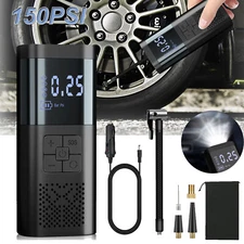 150 PSI Air Compressor Tire Inflator Fits Car Moto Bike Tires Air Pump Portable