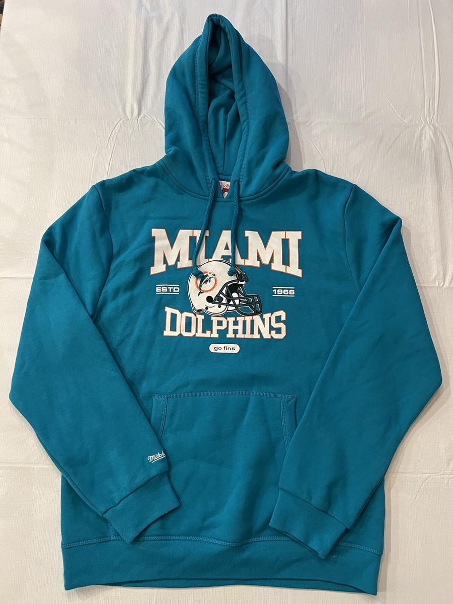 【US限定】Mitchell&Ness Miami Dolphins Crewneck Sweat Teal Mitchell & Ness NFL Miami Dolphins Hoodie Sweatshirt