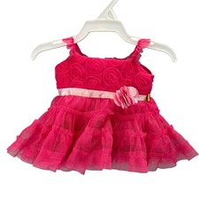 Build A Bear Workshop Pink Tulle Dress Party Prom Wedding Ruffles Layered